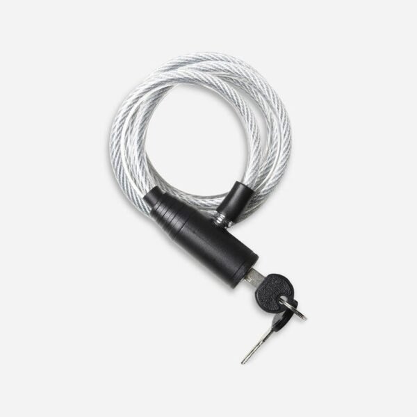 accessories-lock-with-key-100-grey-decathlon-8303580.jpg Accessories Lock with Key 100 Grey